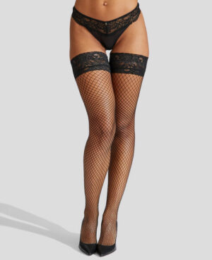 Lace Top Fishnet Hold Ups