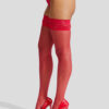 Lace Top Glossy Hold Ups - Image 21