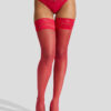 Lace Top Glossy Hold Ups - Image 19