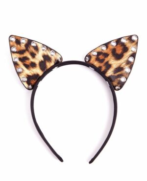 Leopard Print PU Cat Ears