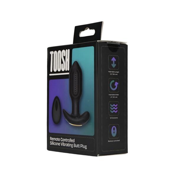 Toosh Remote Controlled Silicone Rotating & Vibrating Butt Plug - Image 11
