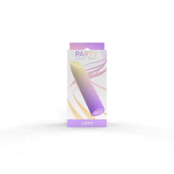 Party Color LIPPY Rechargeable Bullet Vibrator Purple - Image 10