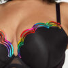 Rainbow Padded Plunge Bra - Image 6