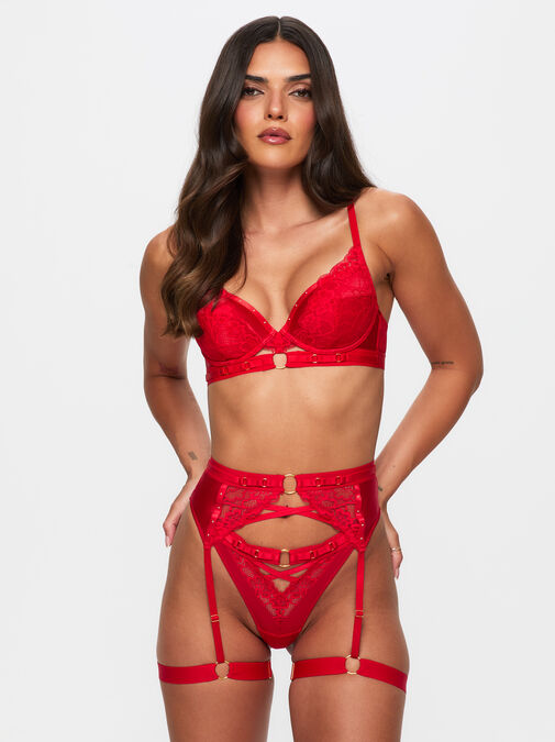 Undisputed Suspender Belt - Red